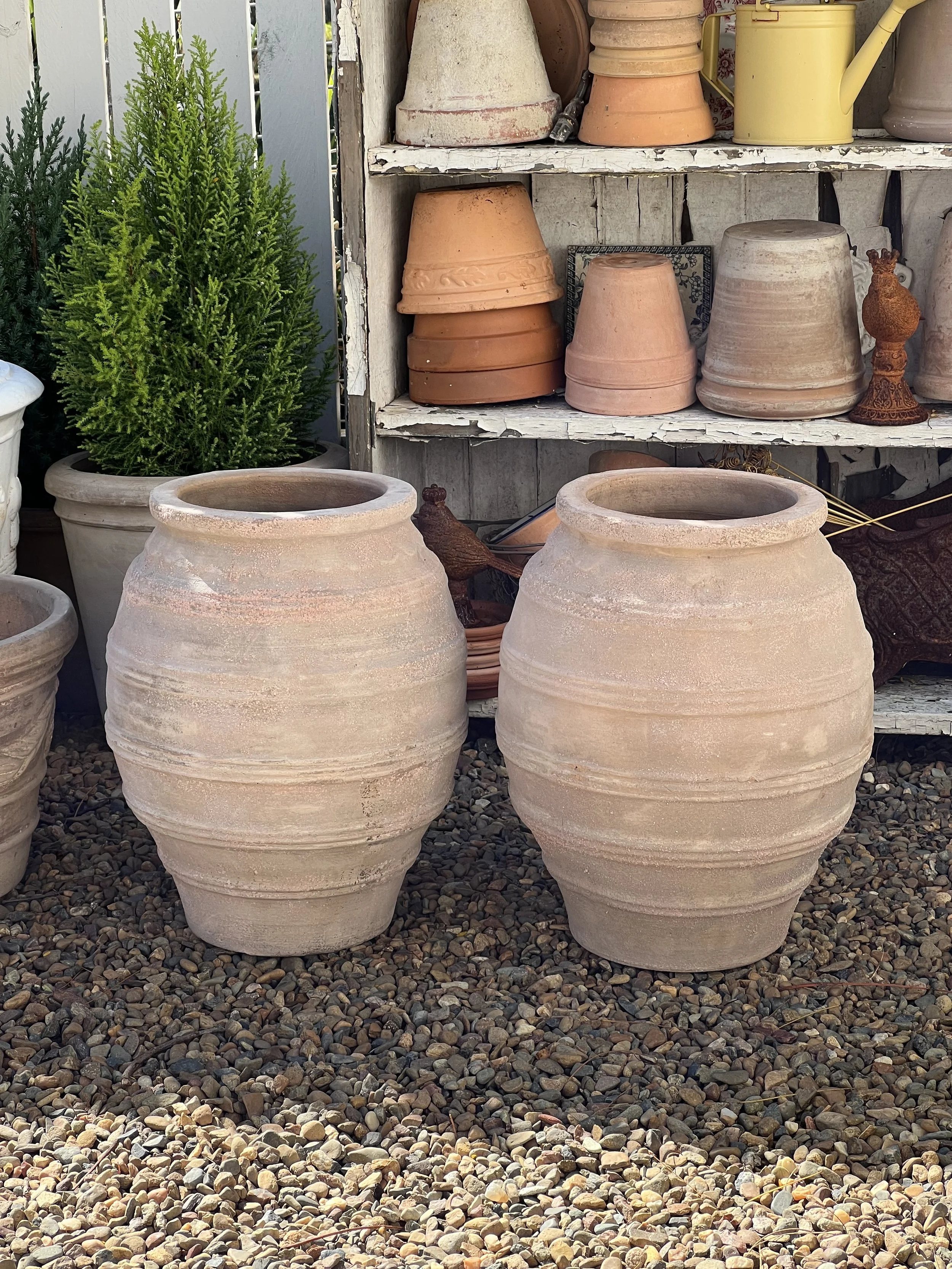 Ribbed Terracotta Urn