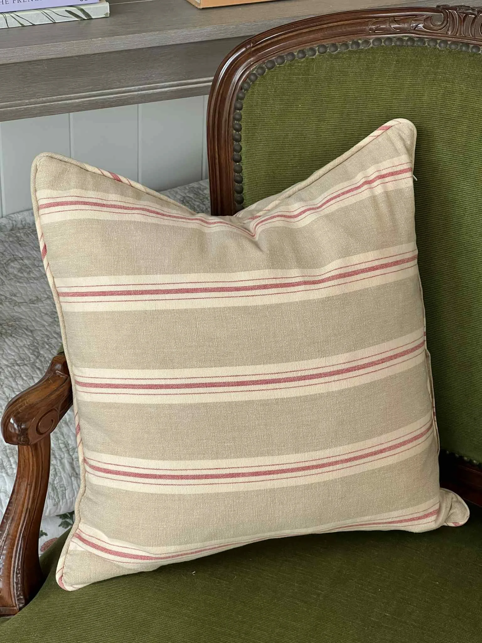 Striped Vintage Cushion and Insert