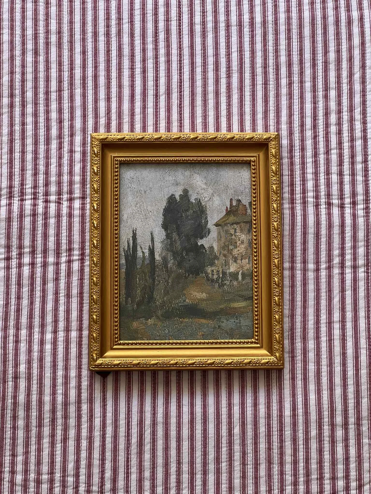 'French Cottage' framed print