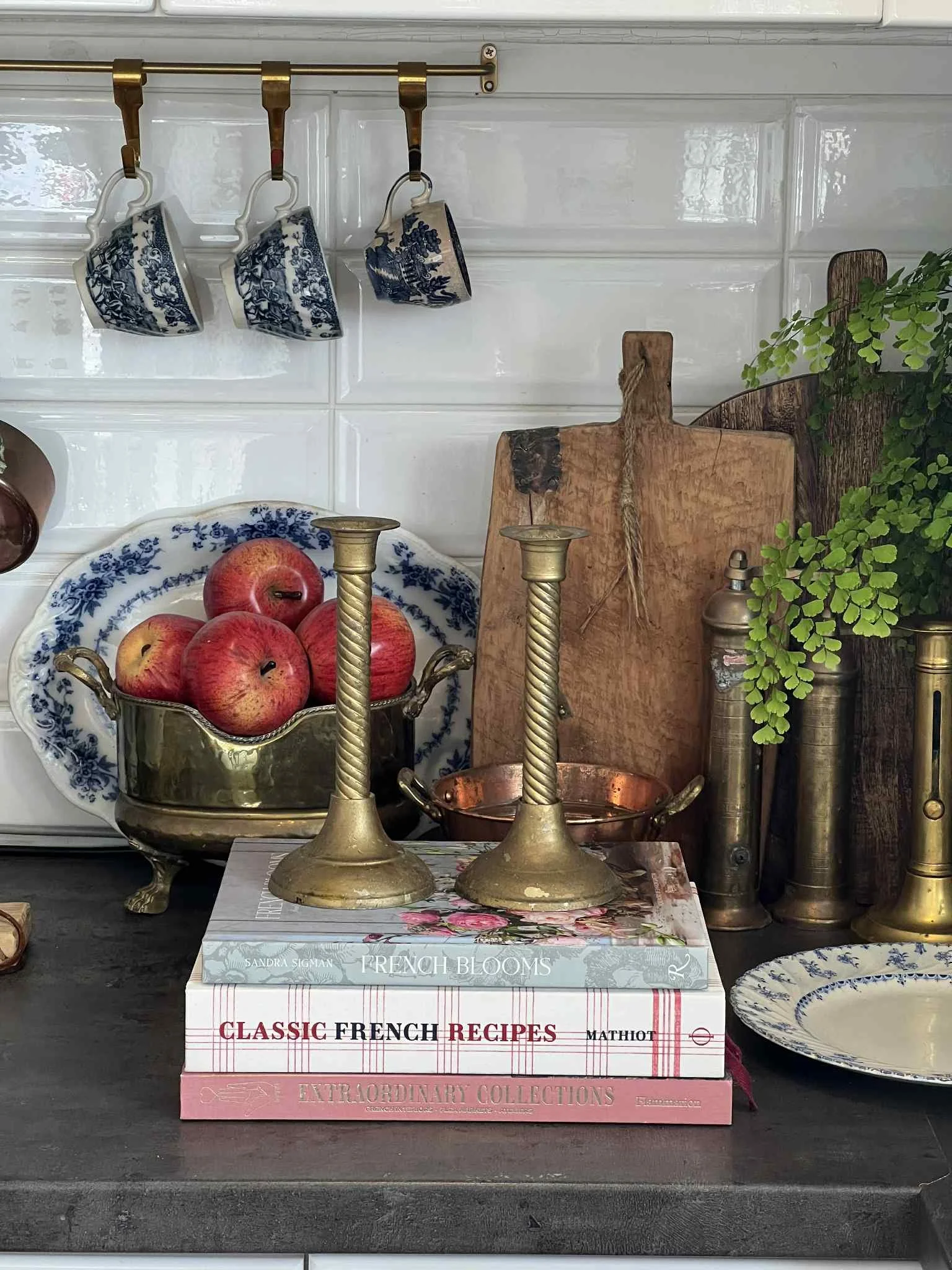 Vintage Gold Twist Candle Holders