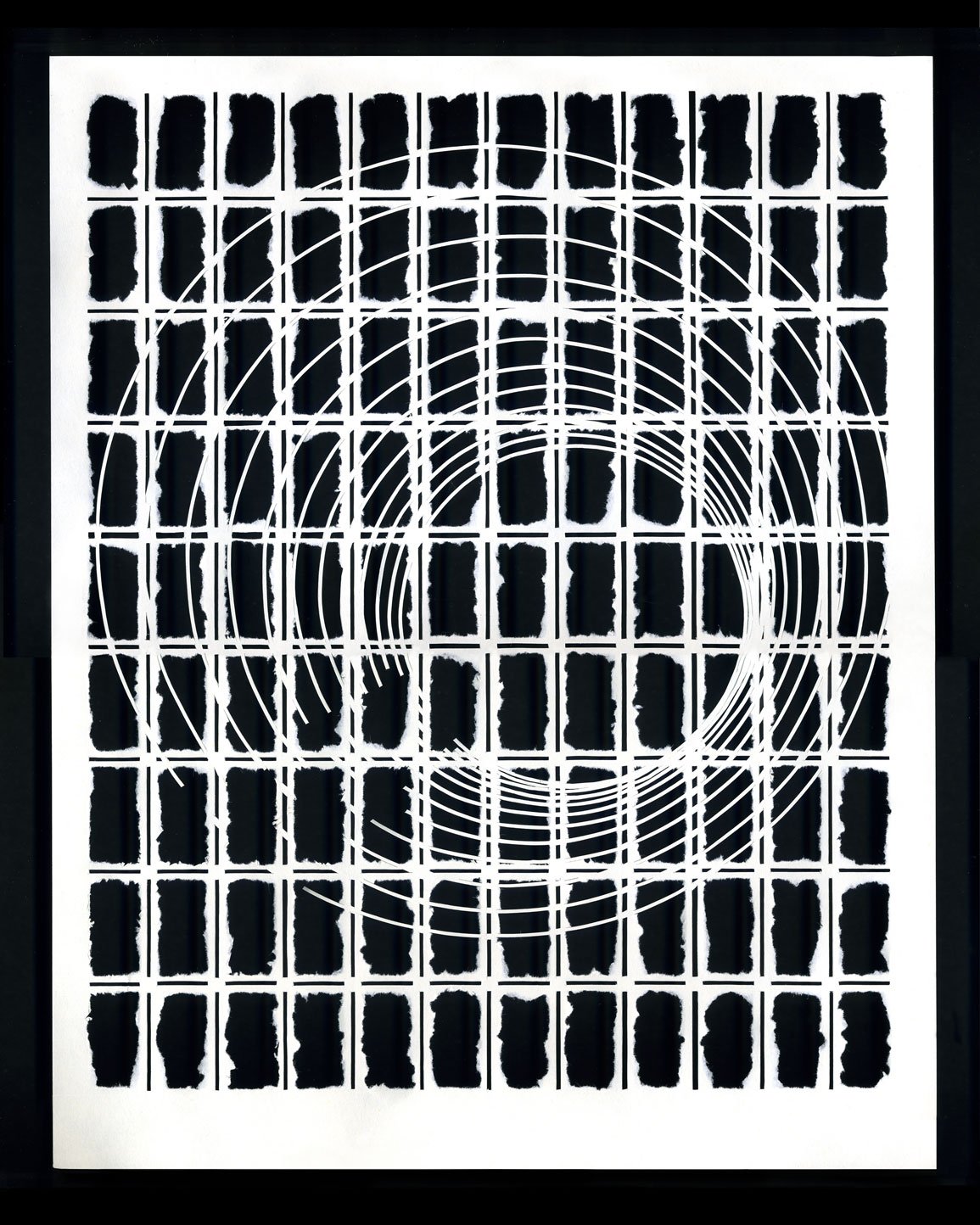 City of Grids No 1, Papierschnitt und -riss, 33,5 x 26,5 cm, 2008/2009