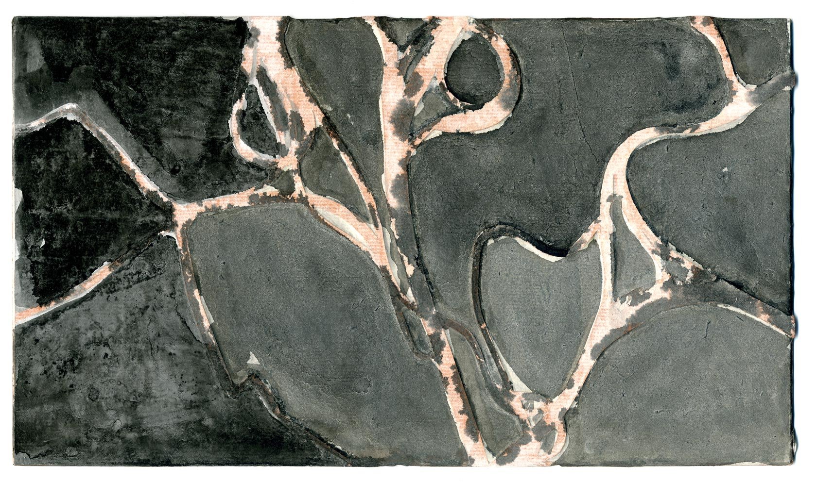 Figure & Ground No. 19, Papierschnitt, Karton, Tusche, 16 x 27 cm, 2010