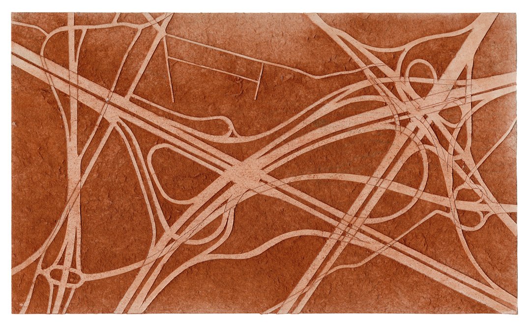 Figure & Ground No. 1, Papierschnitt, Zeichenkarton, Pigmente, 16 x 27 cm, 2010