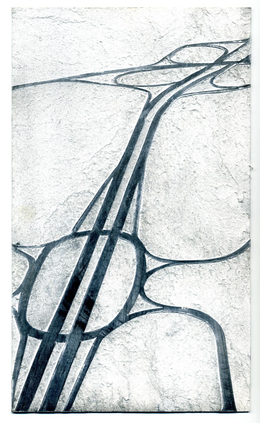 Figure & Ground No. 16, Papierschnitt, Zeichenkarton, Pigmente und Tusche, 27 x 16 cm, 2010