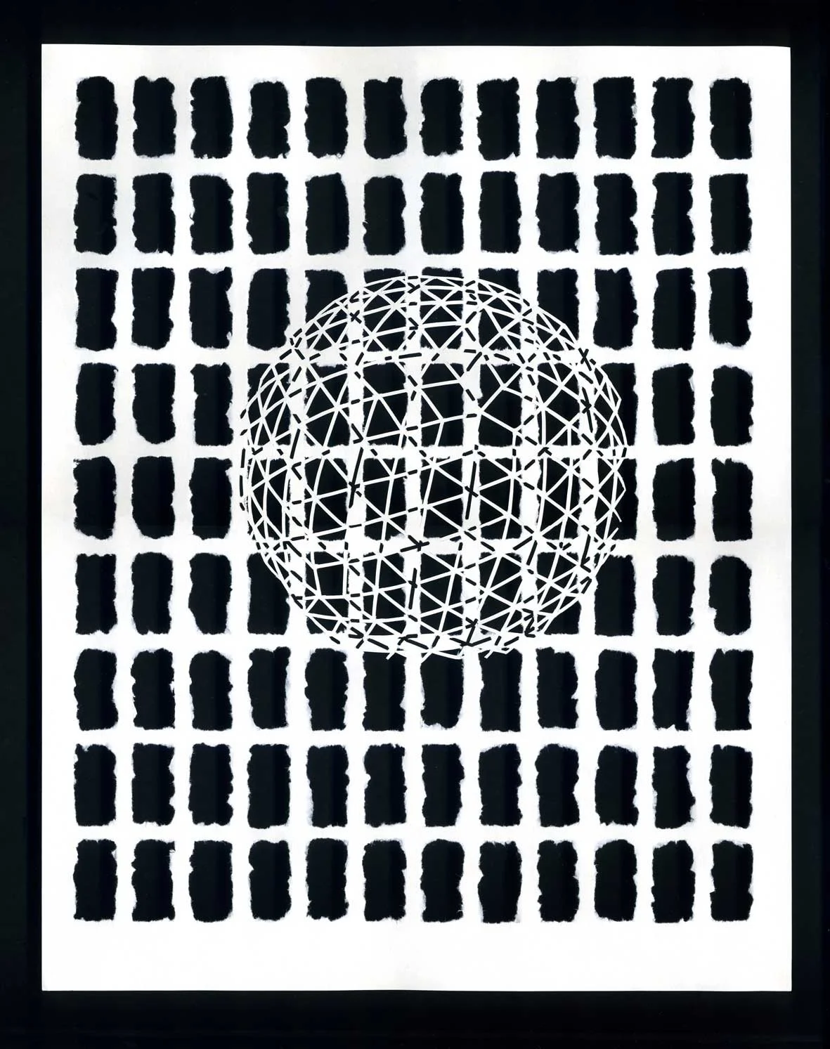 City of Grids No 10, Papierschnitt und -riss, 33,5 x 26,5 cm, 2008/2009