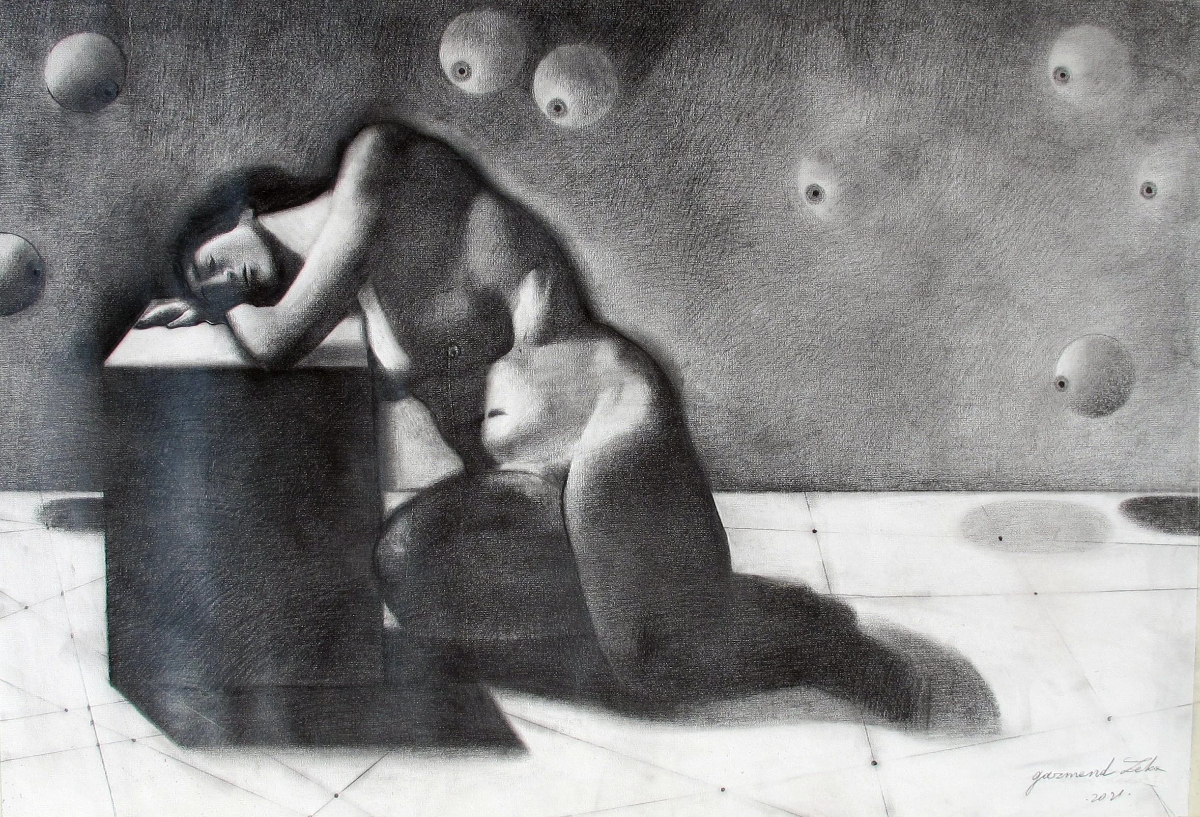 Pencil on paper 70 x 100 cm