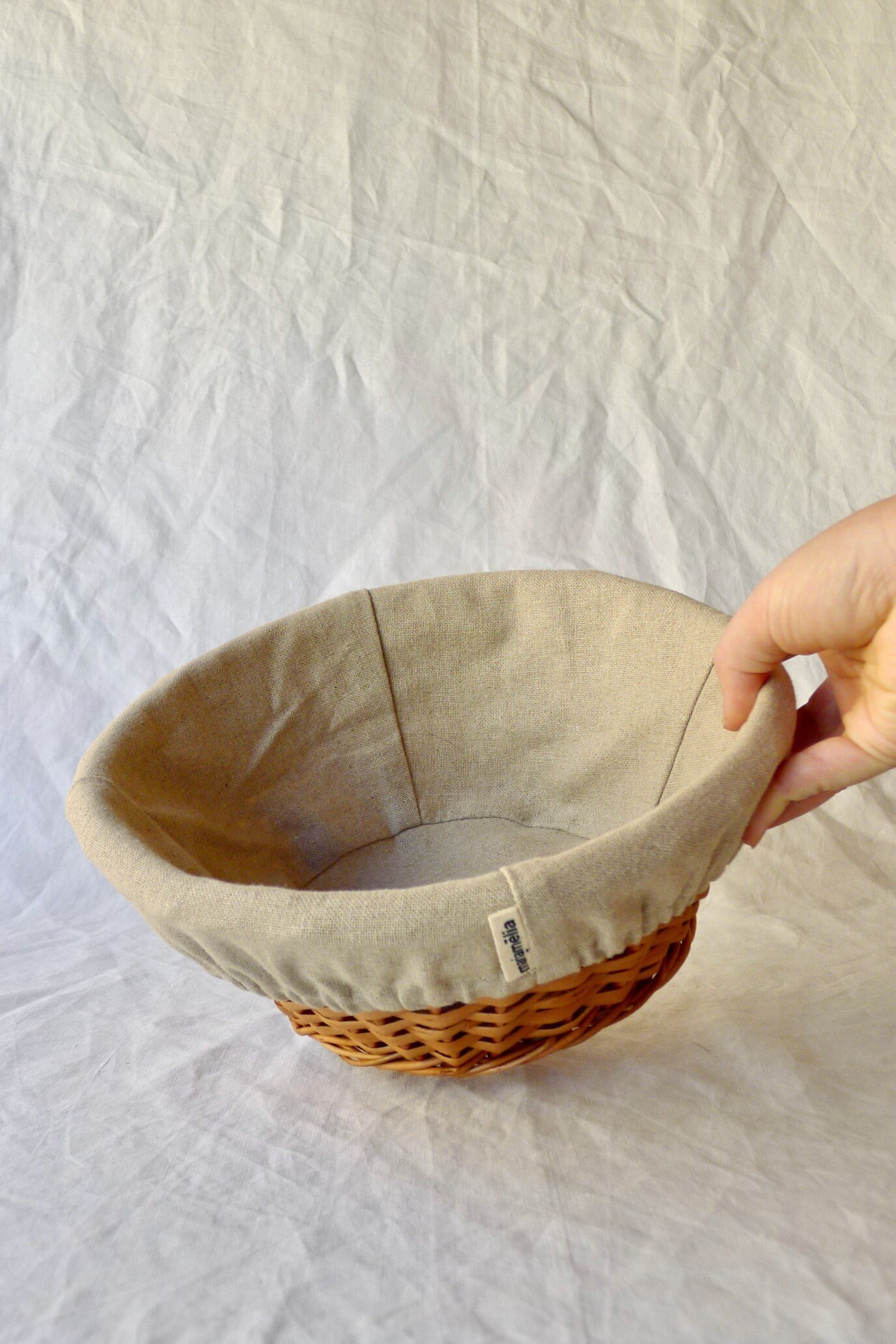 Round Wicker basket for proofing bread