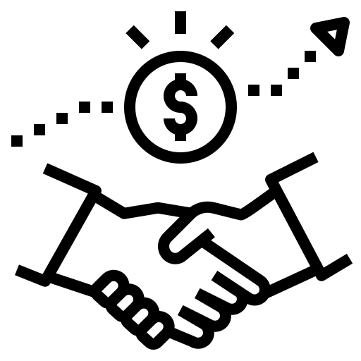 Geometric drawing of an outline square with sections divided by vertical, horizontal, and circle lines.