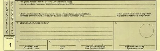  ReImportation Counterfoil 
