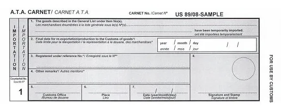  Importation Counterfoil 