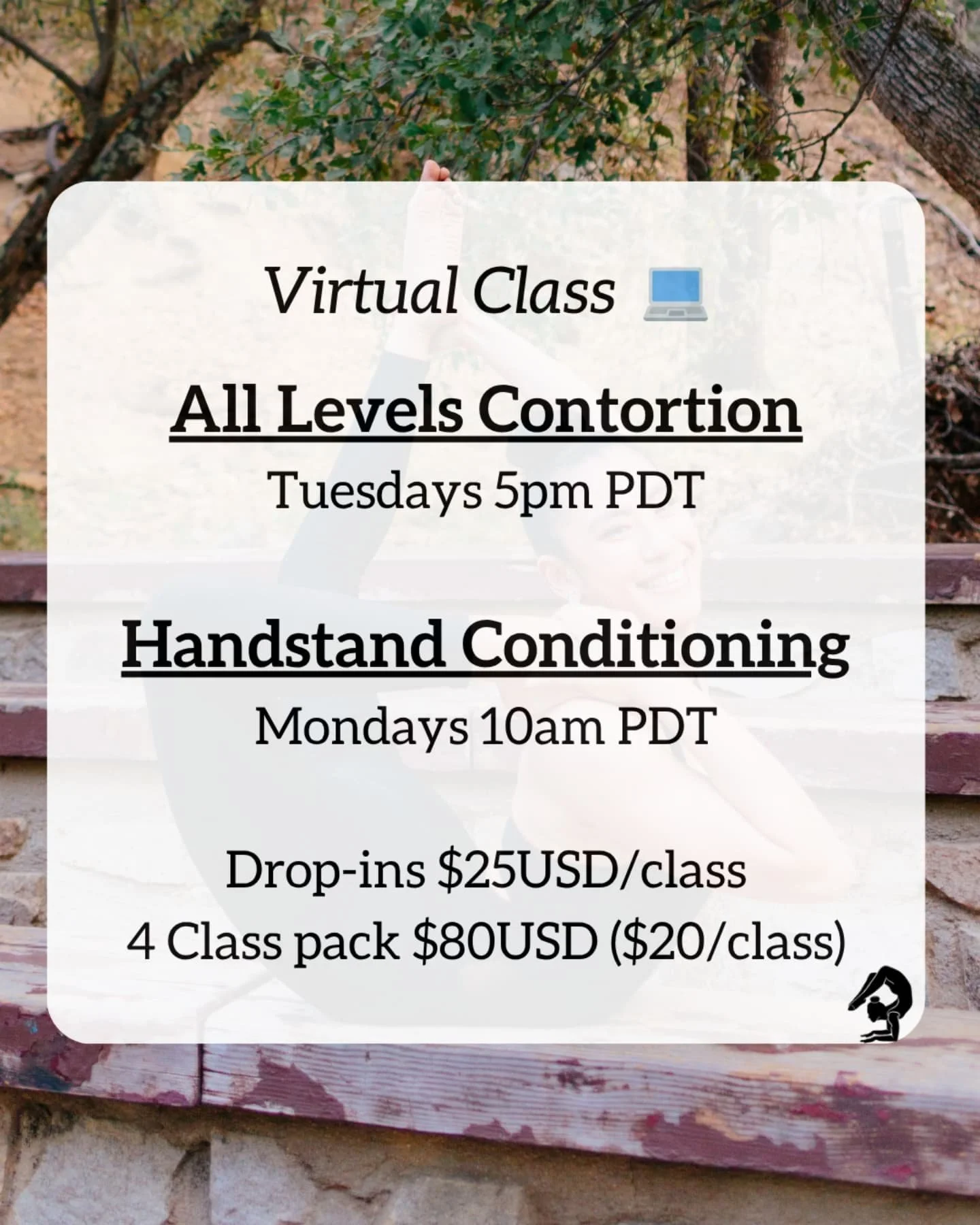 The next two months of contortion classes are going to be action packed. Come join the bendy fun ✨

Registration is at bendyeducator.com/classes.
