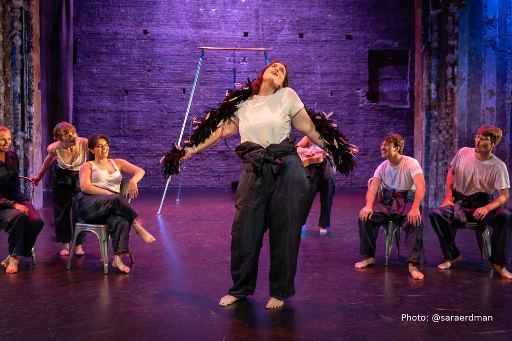 Production photo from Combustible Company&rsquo;s Machinal at the Southern Theater. Photo by Sara Erdman.