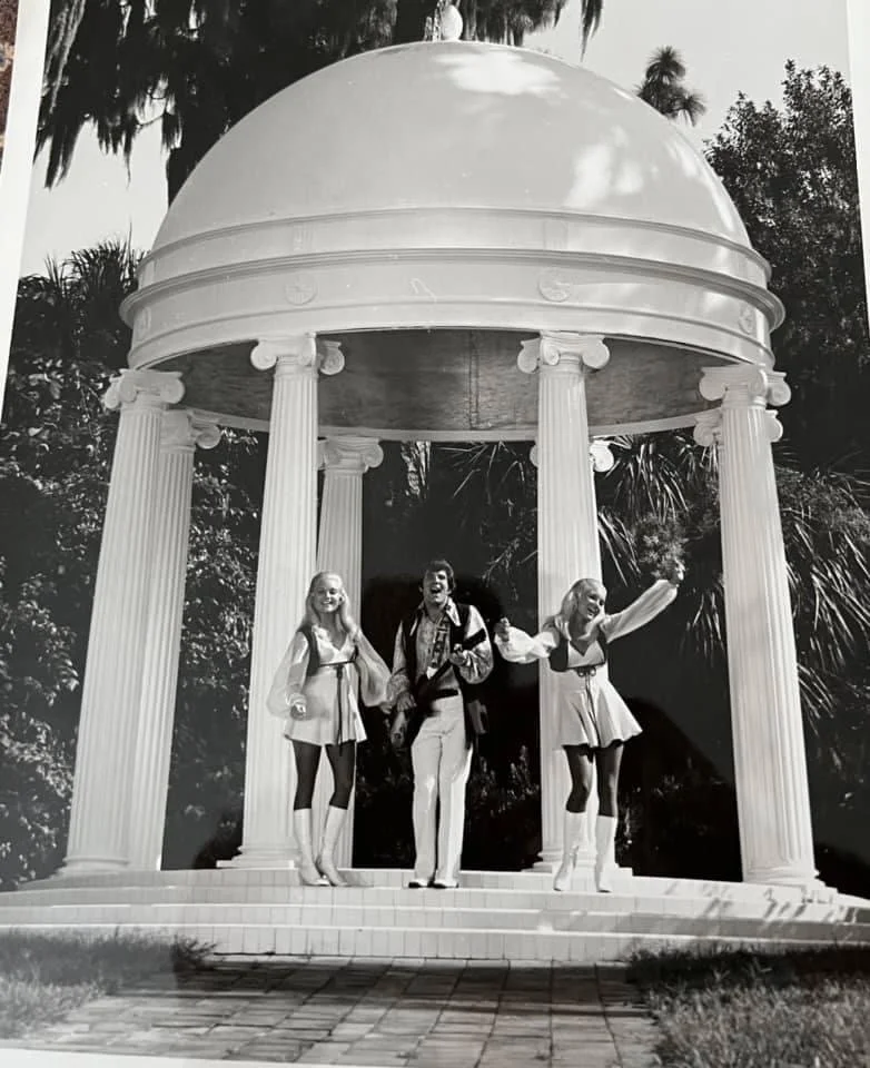 Jan, Scott, and Jill boogie down at Busch Gardens for the television special.