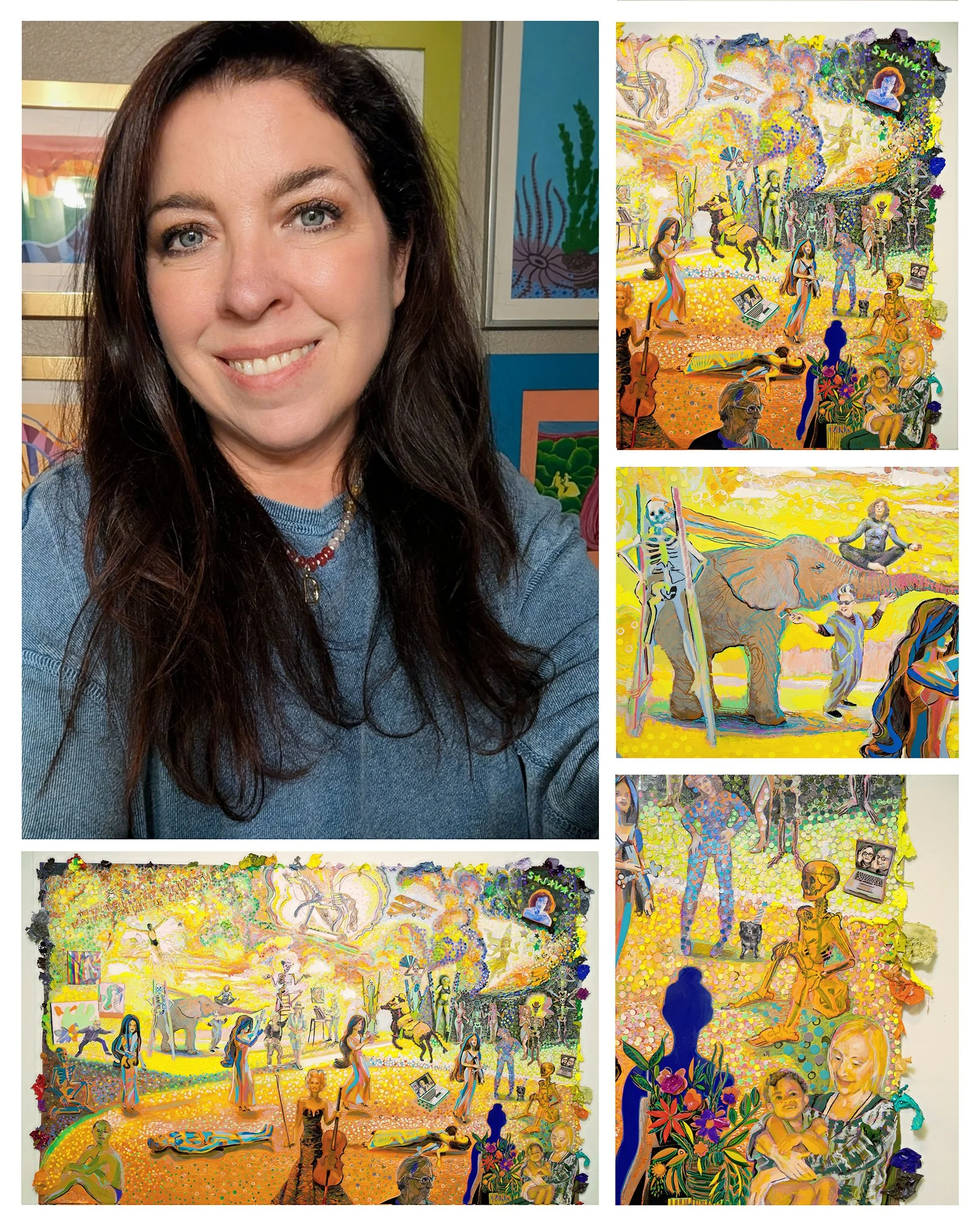 No filter&mdash;just good lighting, new eyeshadow, the end of the semester, and the quiet satisfaction of finishing a long-term painting.

Today I&rsquo;m sharing "The Last Art School of the Living and the Dead," my painting recently on exh