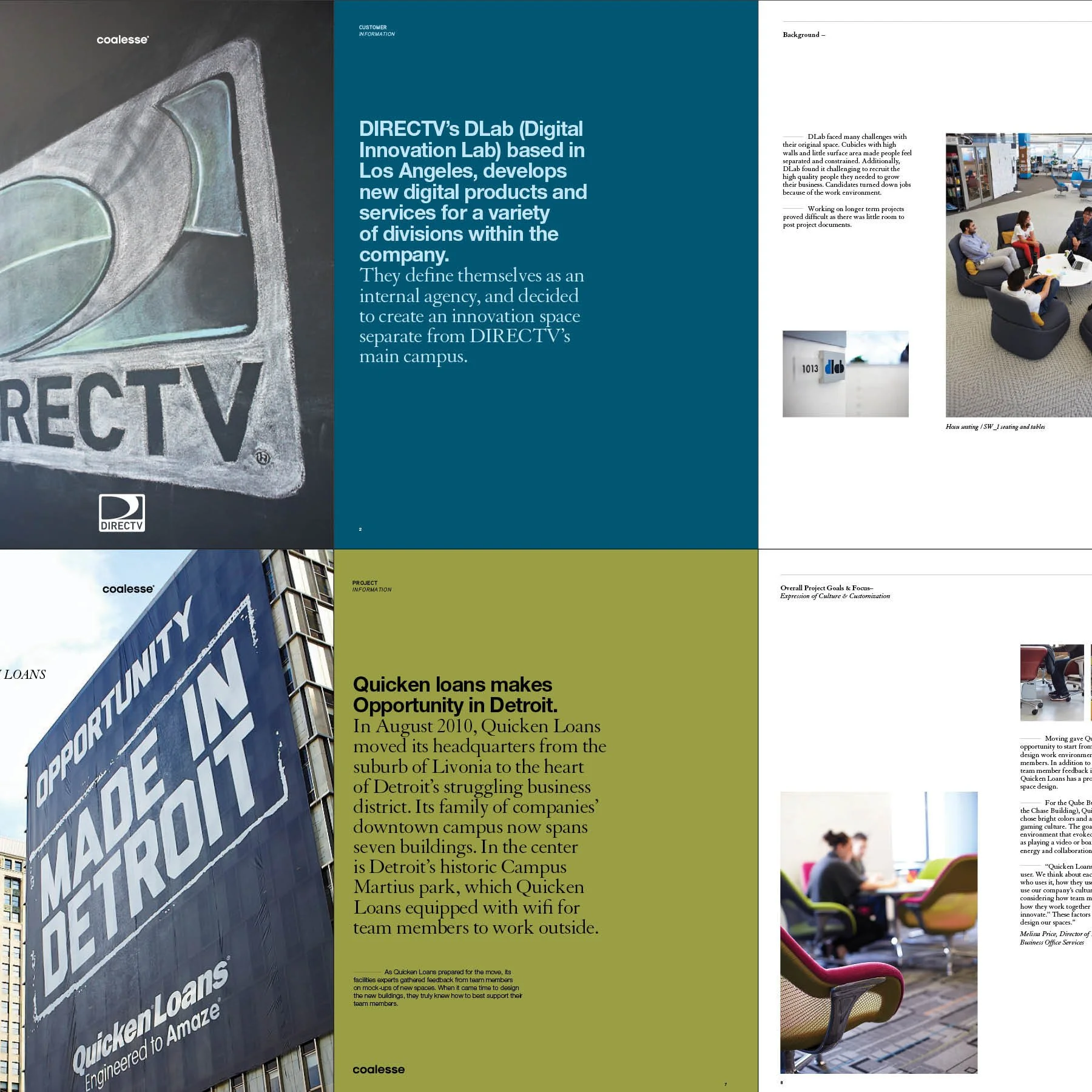 Steelcase / DirecTV / QuickenLoans / case studies