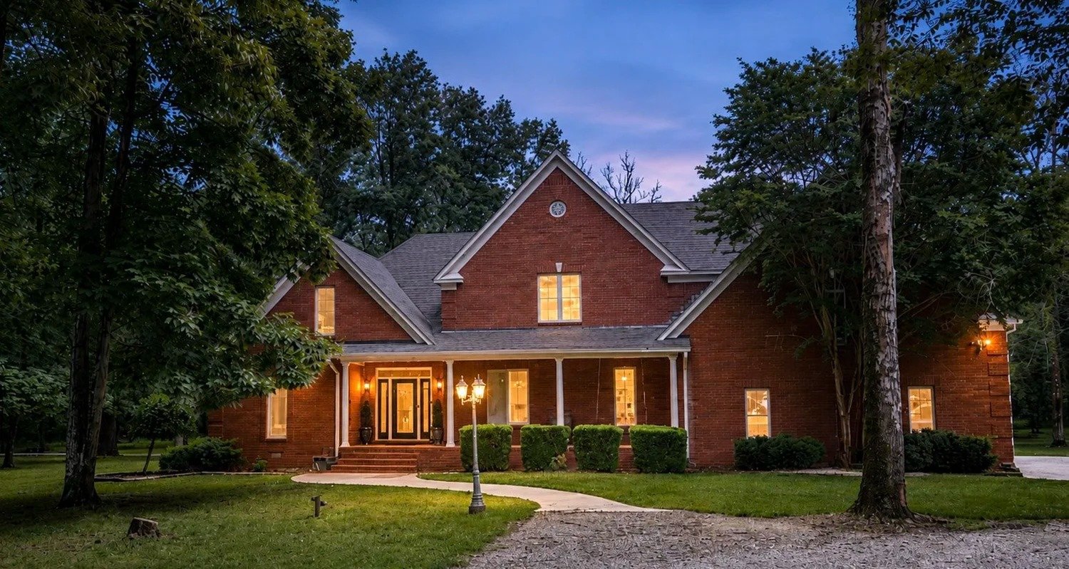 Homes with Land Near Nashville: A Private 7-Acre Retreat with Workshop Barn
