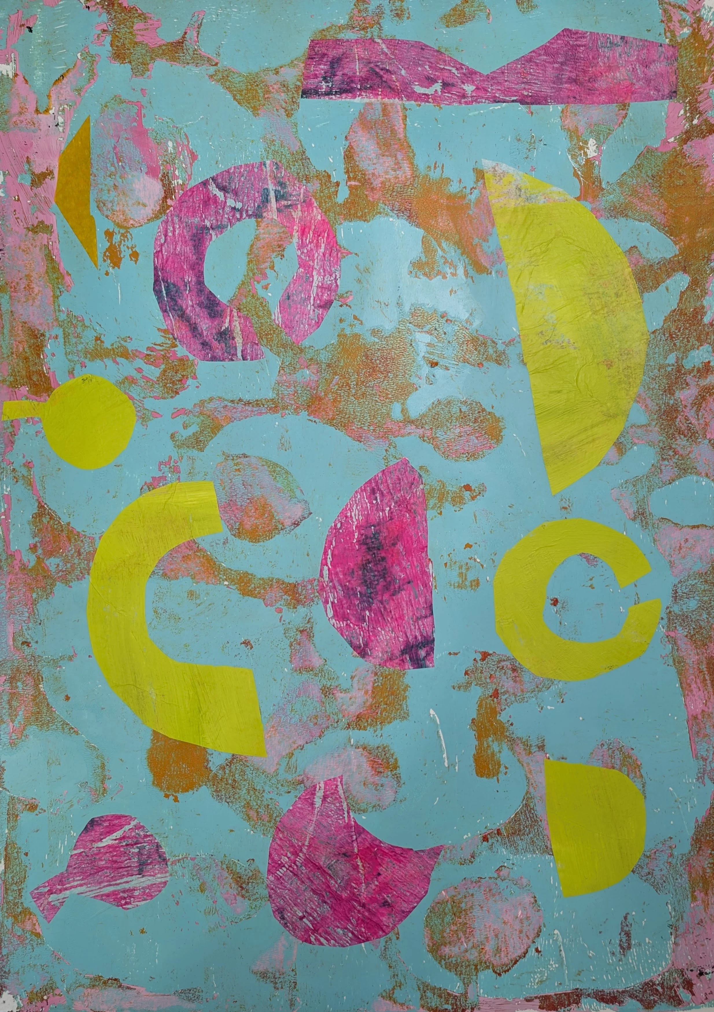 large monoprint collage