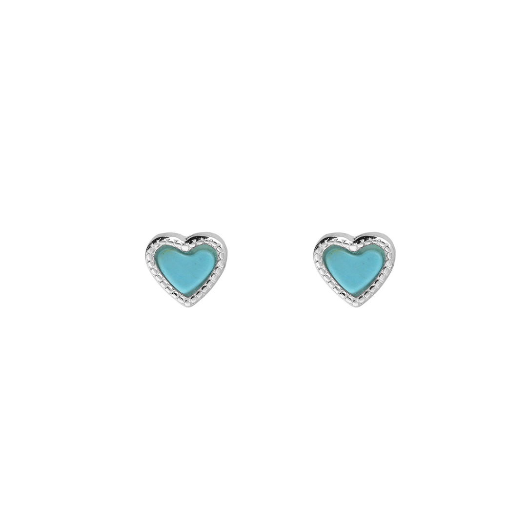 Turquoise Heart Earrings