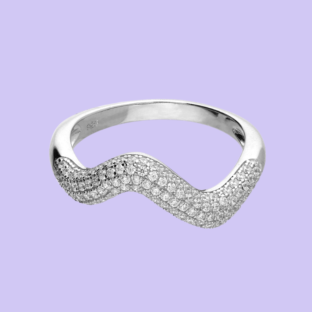 Glitter Wave Ring