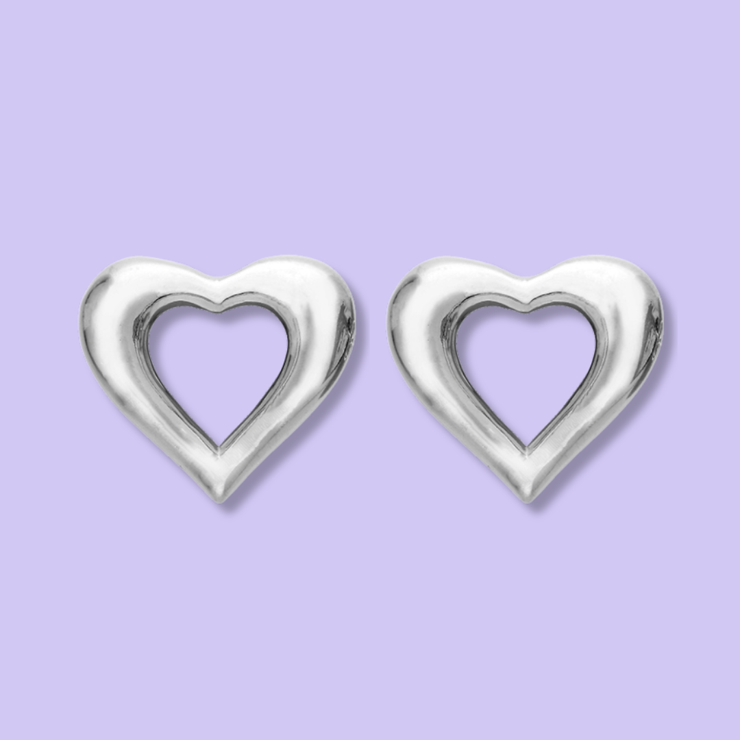 Silver Larger Than Love Studs