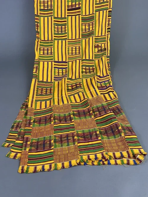 Asante Kente Cloth Textile, Early/Mid 20th C. Silk and Cotton.118'' x 80'' (300 x 203 cm) From the collection of Allan Stone, New York.