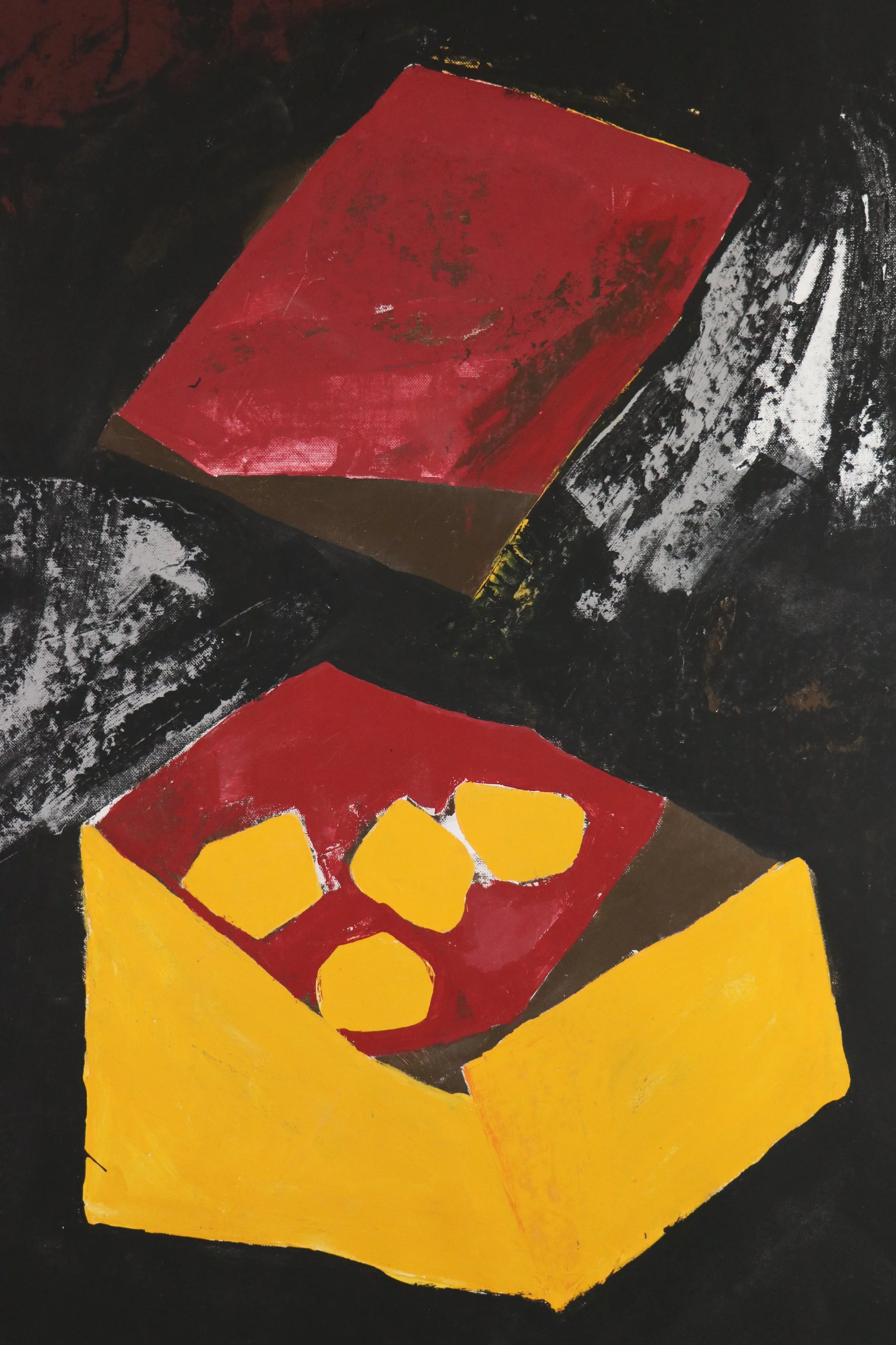 Detail of the gold box (adaka) with 4 gold nuggets.