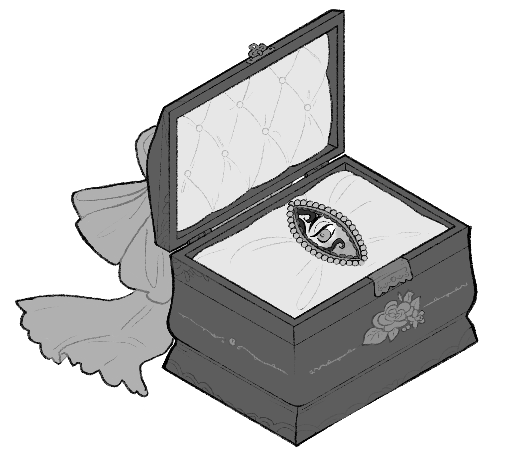 A Lover's Eye pendant in a fancy box