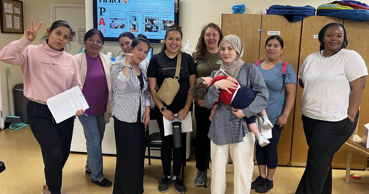 Workshop attendees gather for a group photo during the FIERCE and Monument First 5 education advocacy series.