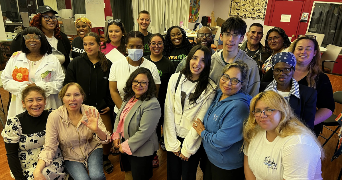 Voices for Parks Leadership Academy cohort members gather for group photo during an intergenerational leadership session.
