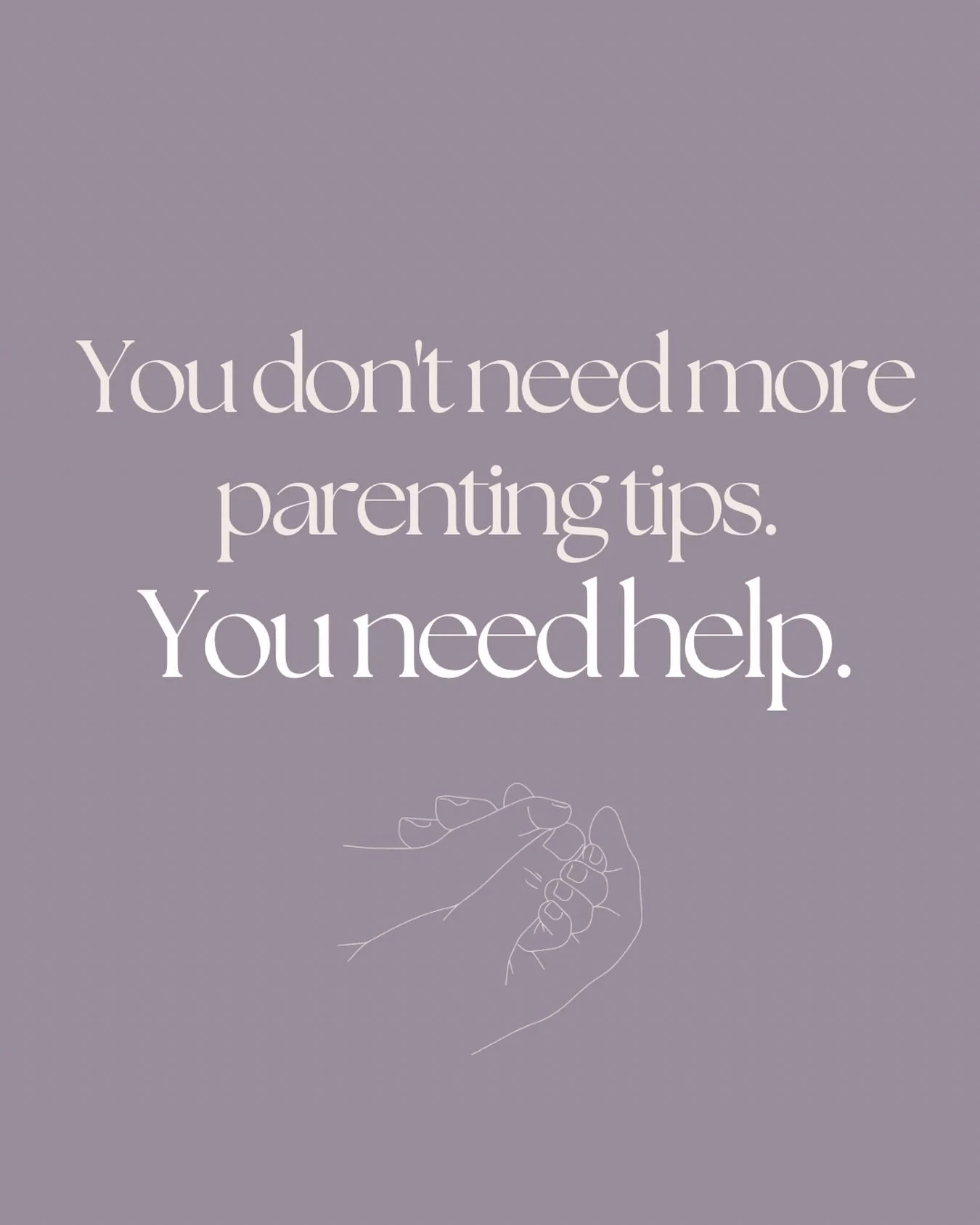 Most parents don&rsquo;t need more advice.
They need more support.

Parenting isn&rsquo;t supposed to be done alone.

If things feel overwhelming right now, it doesn&rsquo;t mean you&rsquo;re doing it wrong. It might just mean you&rsquo;re carrying t