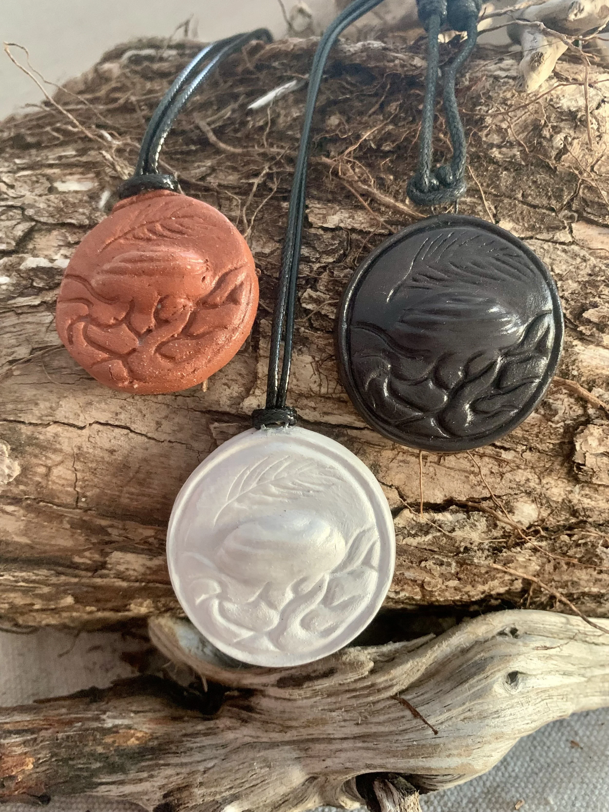 Polymore - Mushroom Codes - Clay Pendant