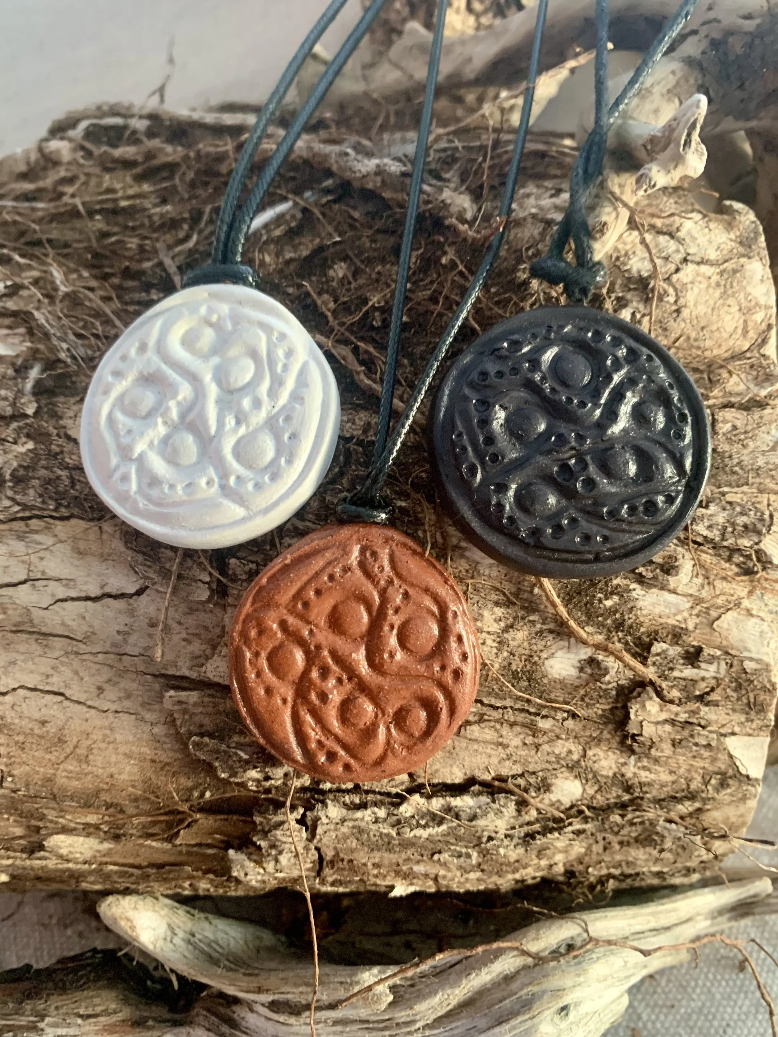 Cosmic  - Mushroom Codes - Clay Pendant