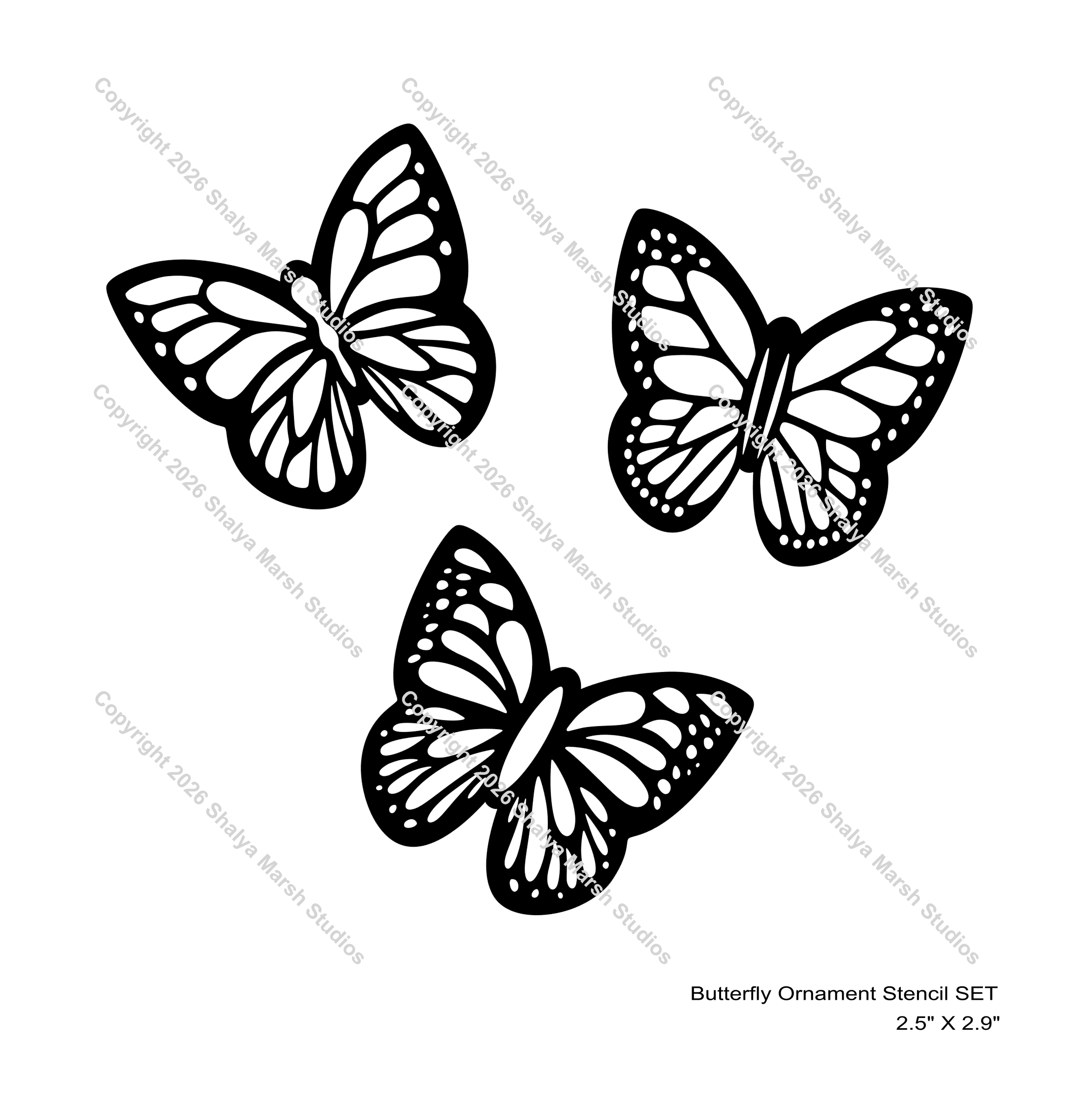 Drop Molds Butterfly Stencils