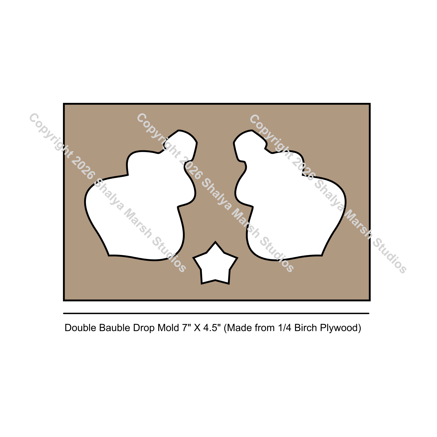 Double Bauble Ornament Mold