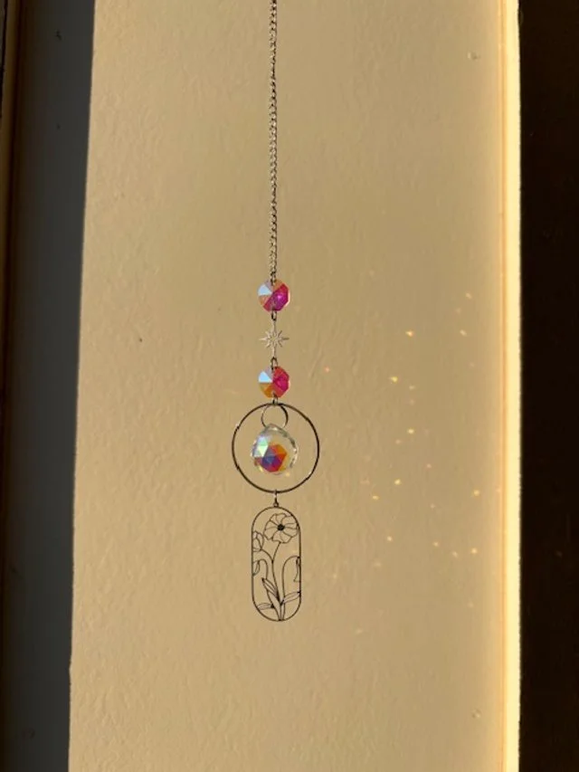 Flower Charm Crystal Sun Catcher