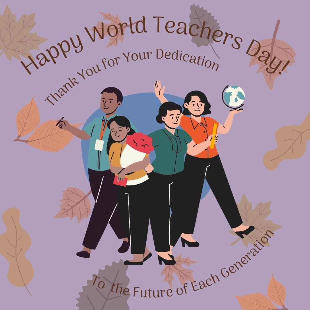 Happy #WorldTeachersDay ! This #teachersday2023 we want to give teachers their flowers and recognize the work they've always put in, generation after generation to give our entire society its foundation. Learning starts at home, but school is where i