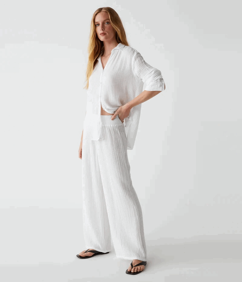 Michael Stars Susie Smocked Waist Pant