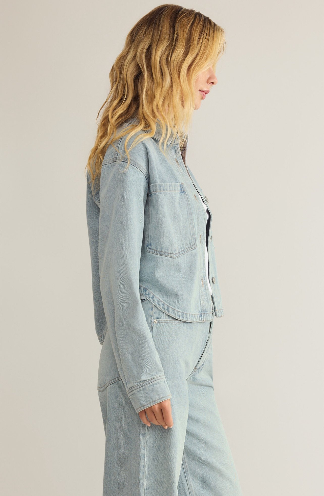 Z Supply All Day Cropped Denim Jacket