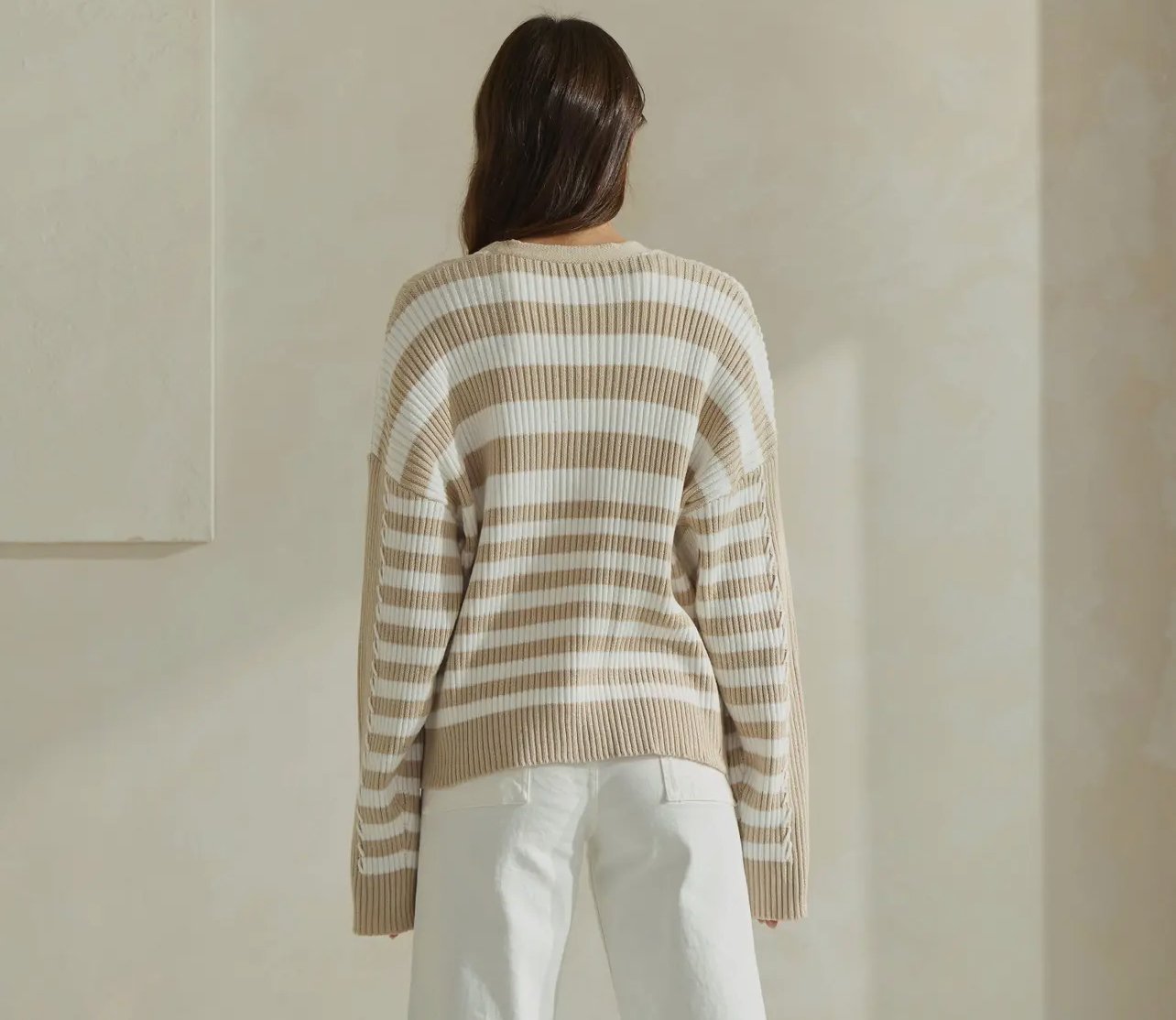 Callie Colorblock Striped Cardigan