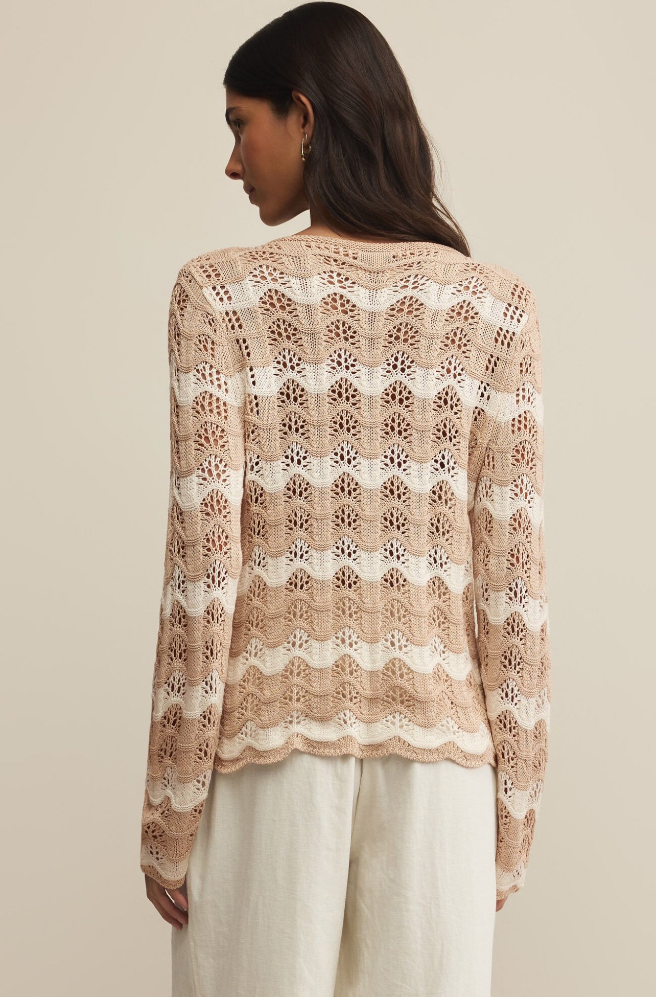 Z Supply Azura Stripe Crochet Sweater