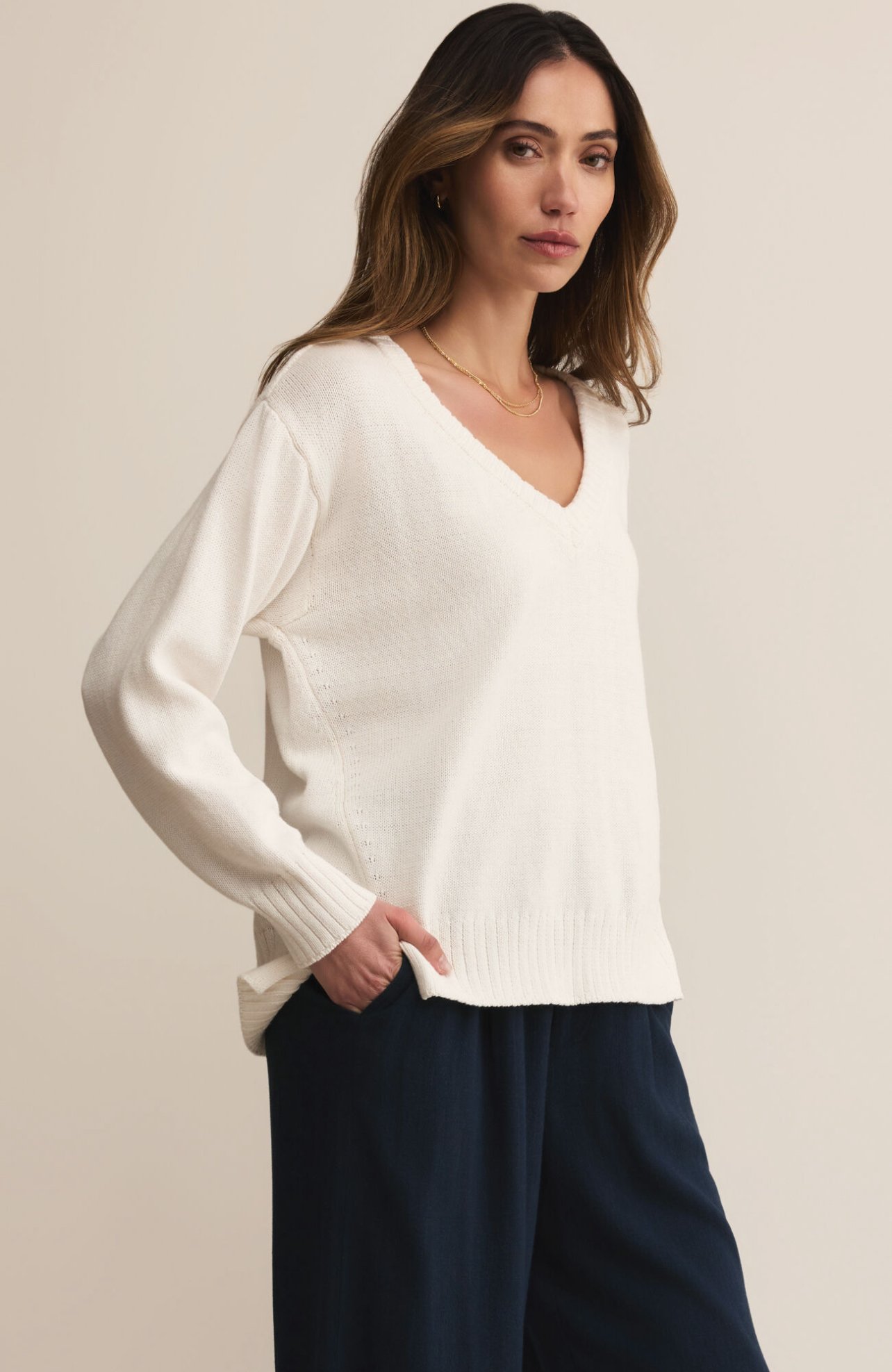 Z Supply All Around V-Neck Sweater