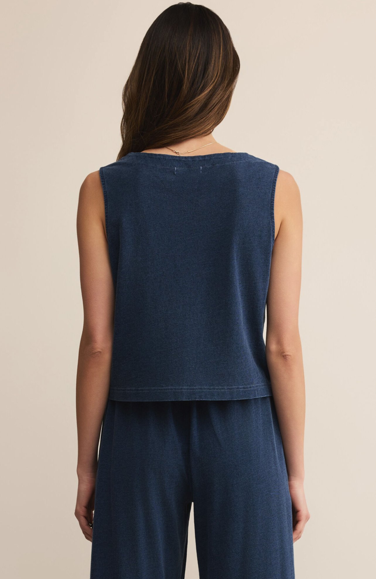 Z Supply Solace Jersey Denim Top