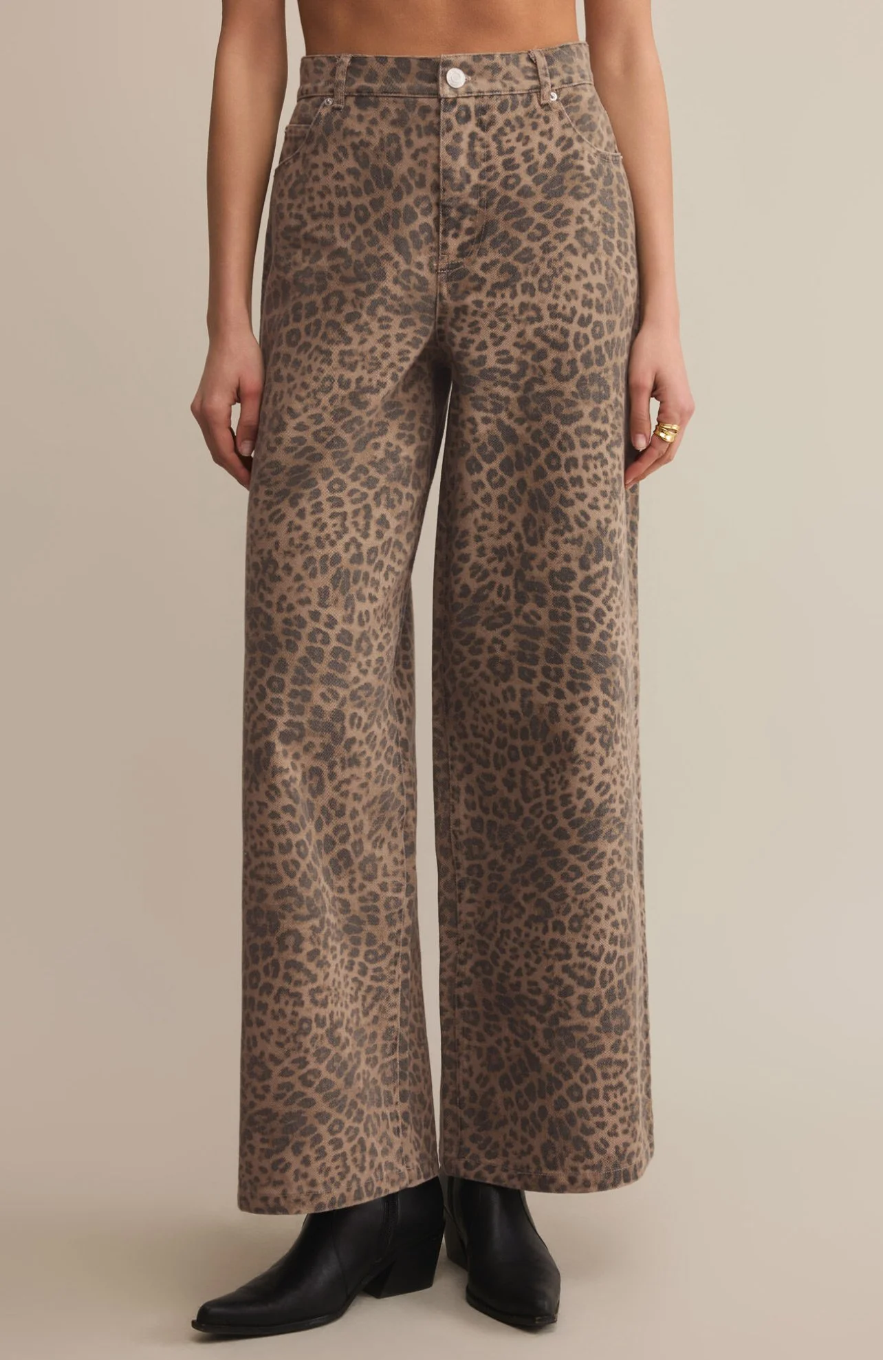 Z Supply Marli Denim Leopard Pant