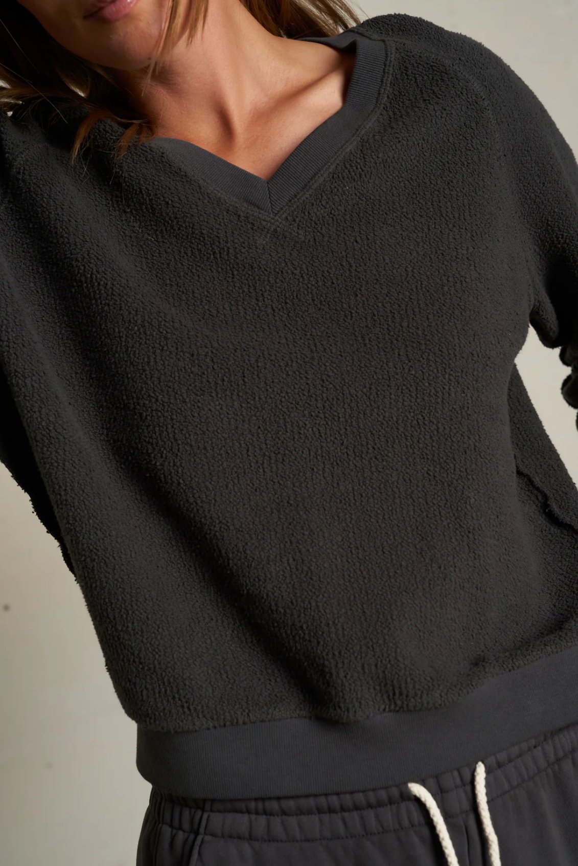 Perfect White Tee Zuri V-Neck Sweatshirt