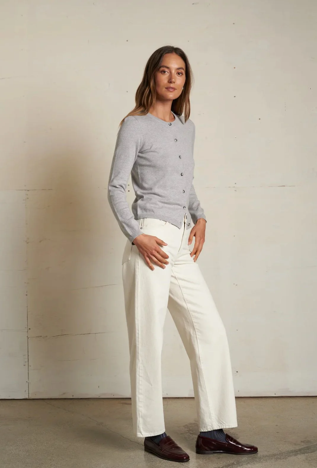 Perfect White Tee Moira Cardigan