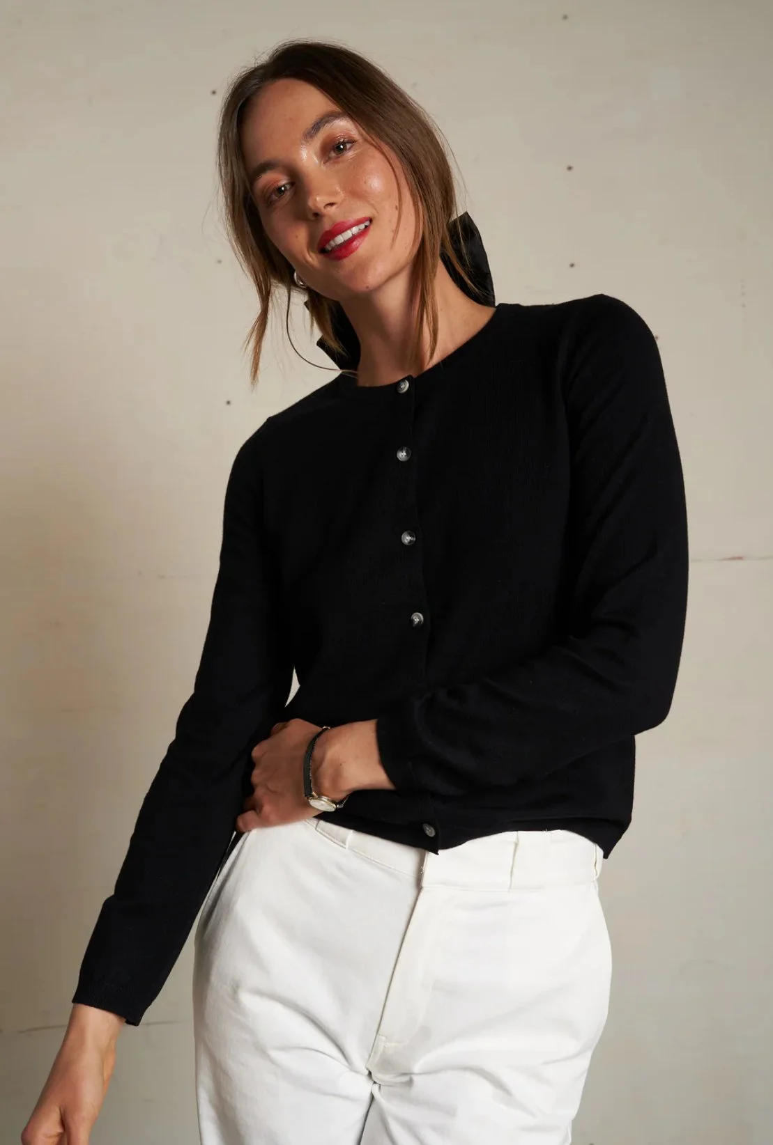 Perfect White Tee Moira Cardigan