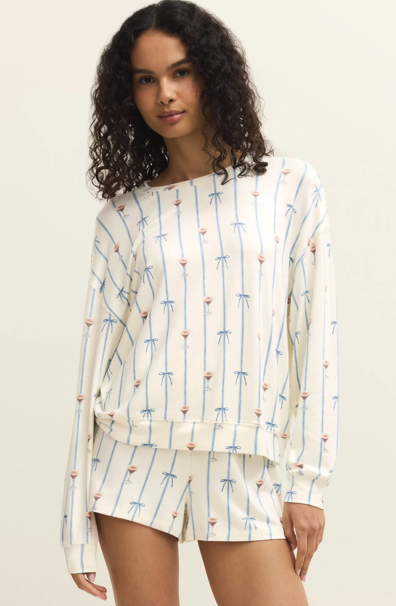 Z Supply Cozy Espresso Martini LS Top