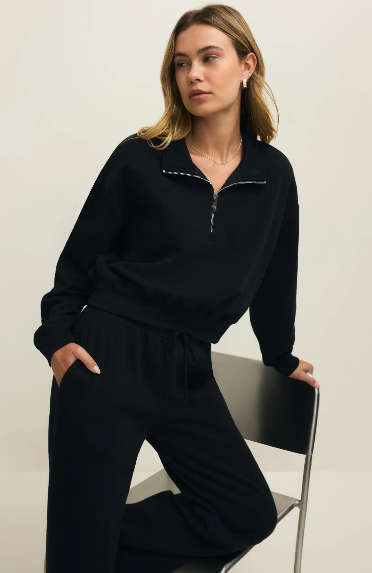 Z Supply Downtown Half Zip Sweatshirt