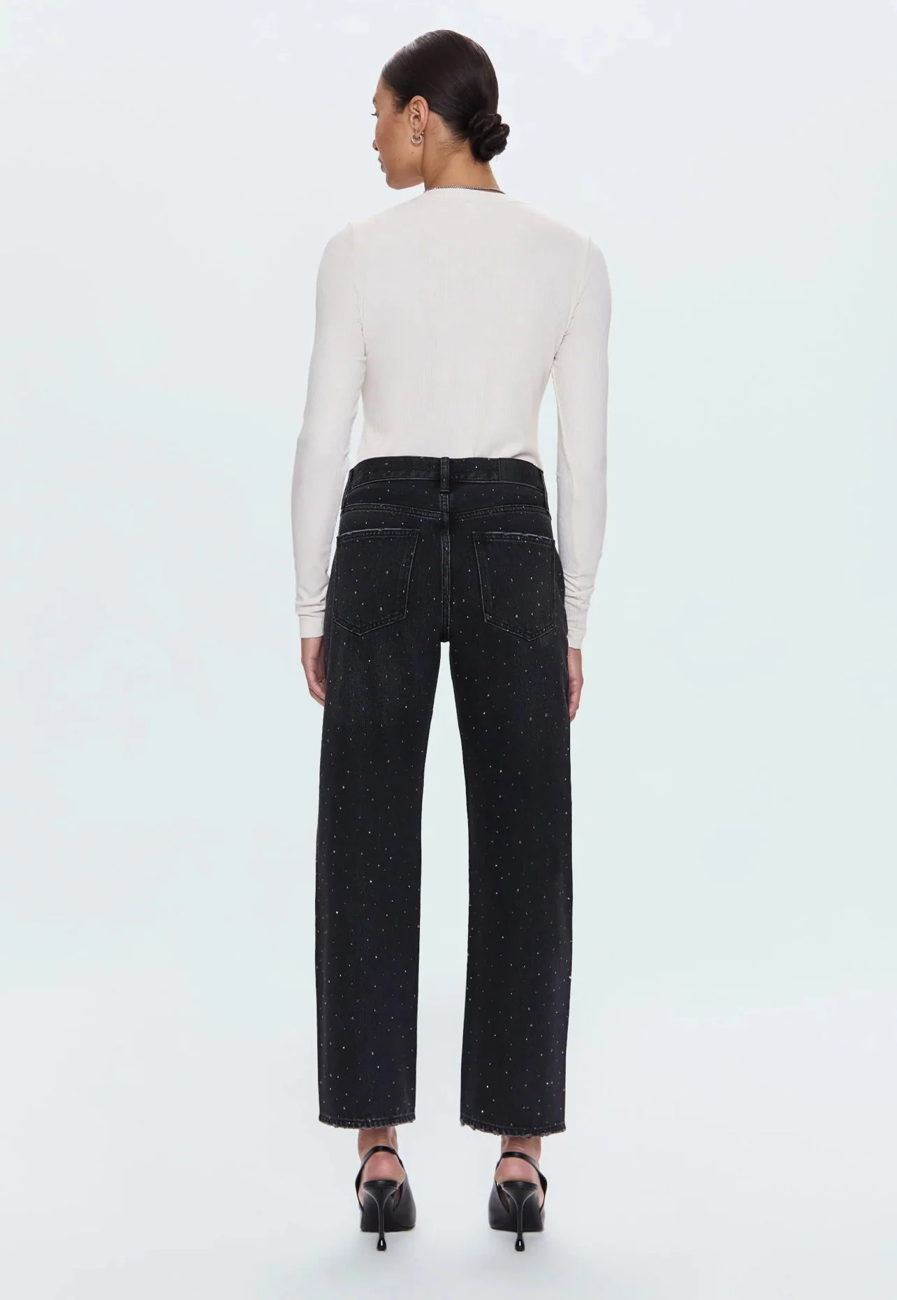 Pistola Lexi Mid Rise Bowed Straight Leg