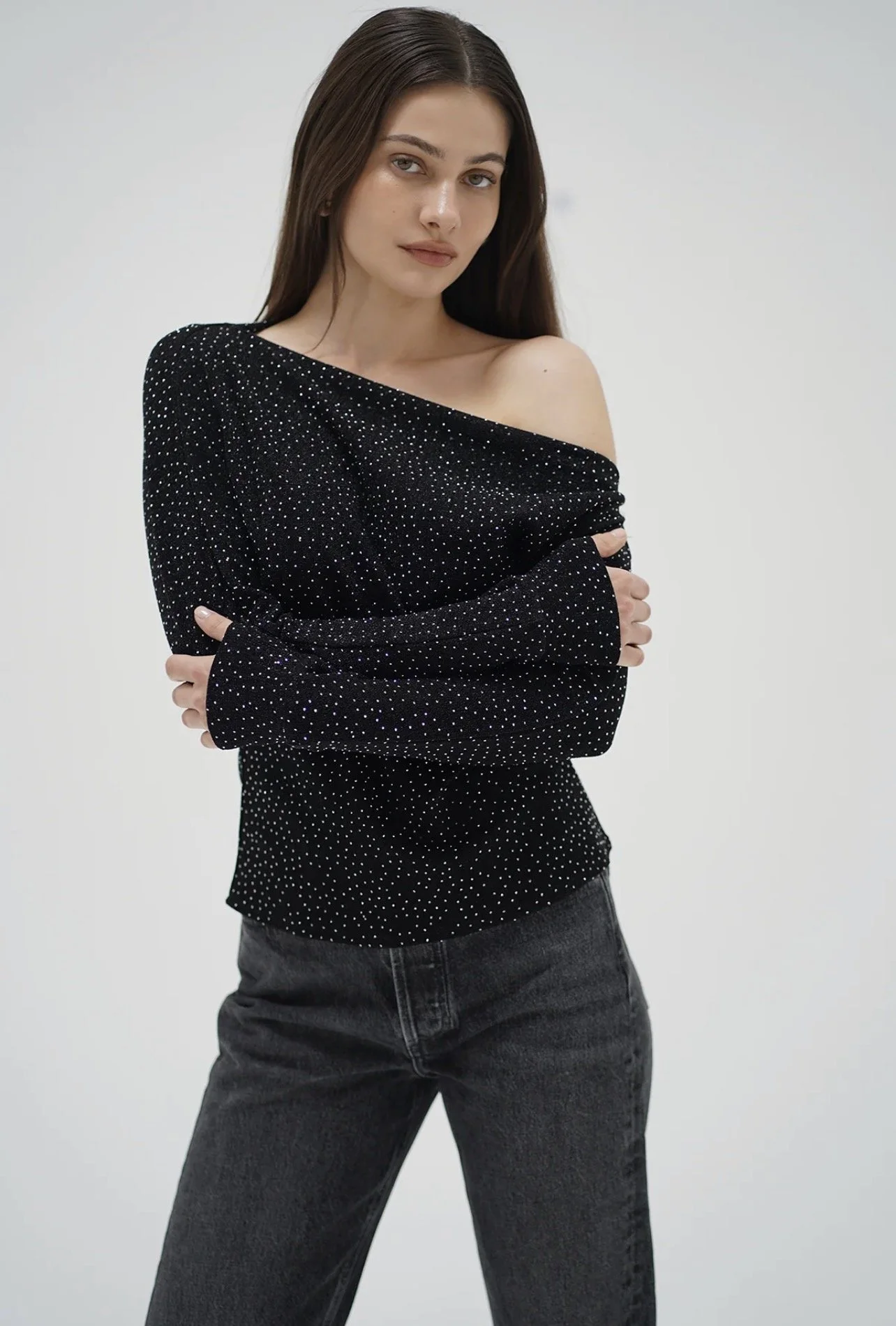 LNA Odette Studded Top